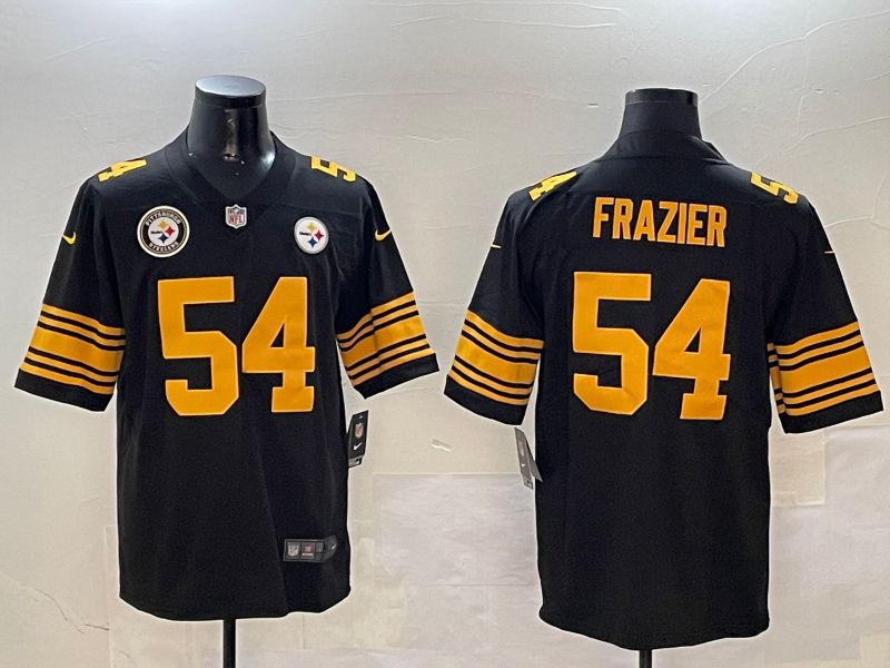 Men Pittsburgh Steelers #54 Frazier Black 2024 Nike Limited NFL Jersey style 01151->los angeles dodgers->MLB Jersey